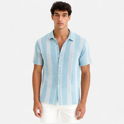 Cotton Blend Shirt – Button Front & Light Feel for Warm Days