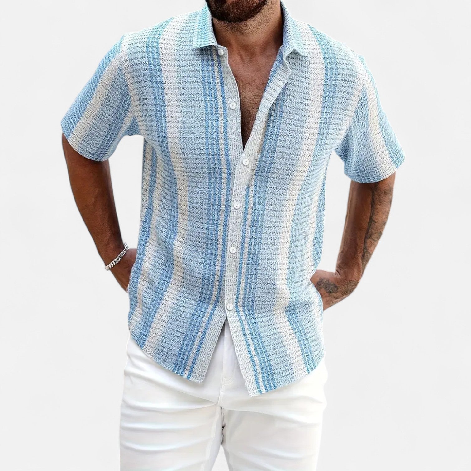 Cotton Blend Shirt – Button Front & Light Feel for Warm Days