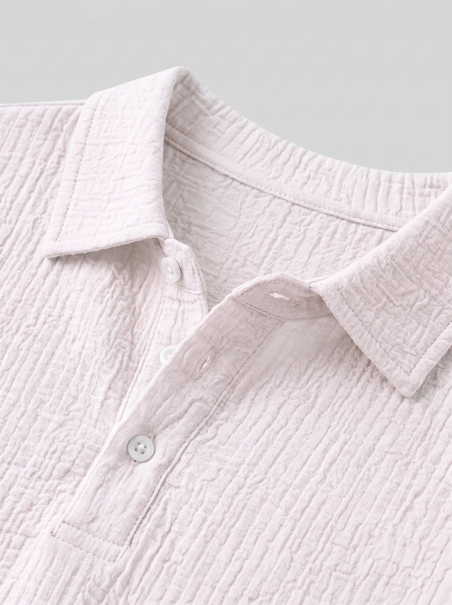 Men's Jacquard Shirt and Shorts Summer Set