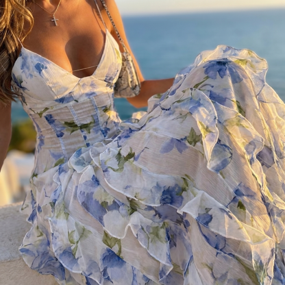 Floral Ruffle Maxi Dress
