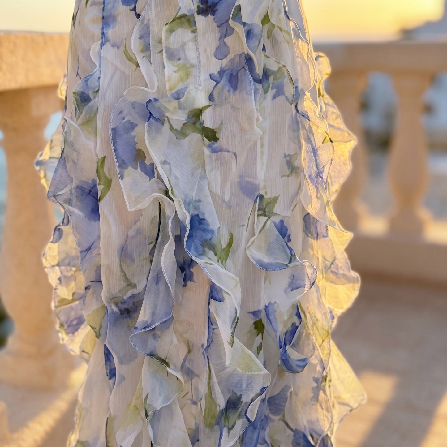 Floral Ruffle Maxi Dress