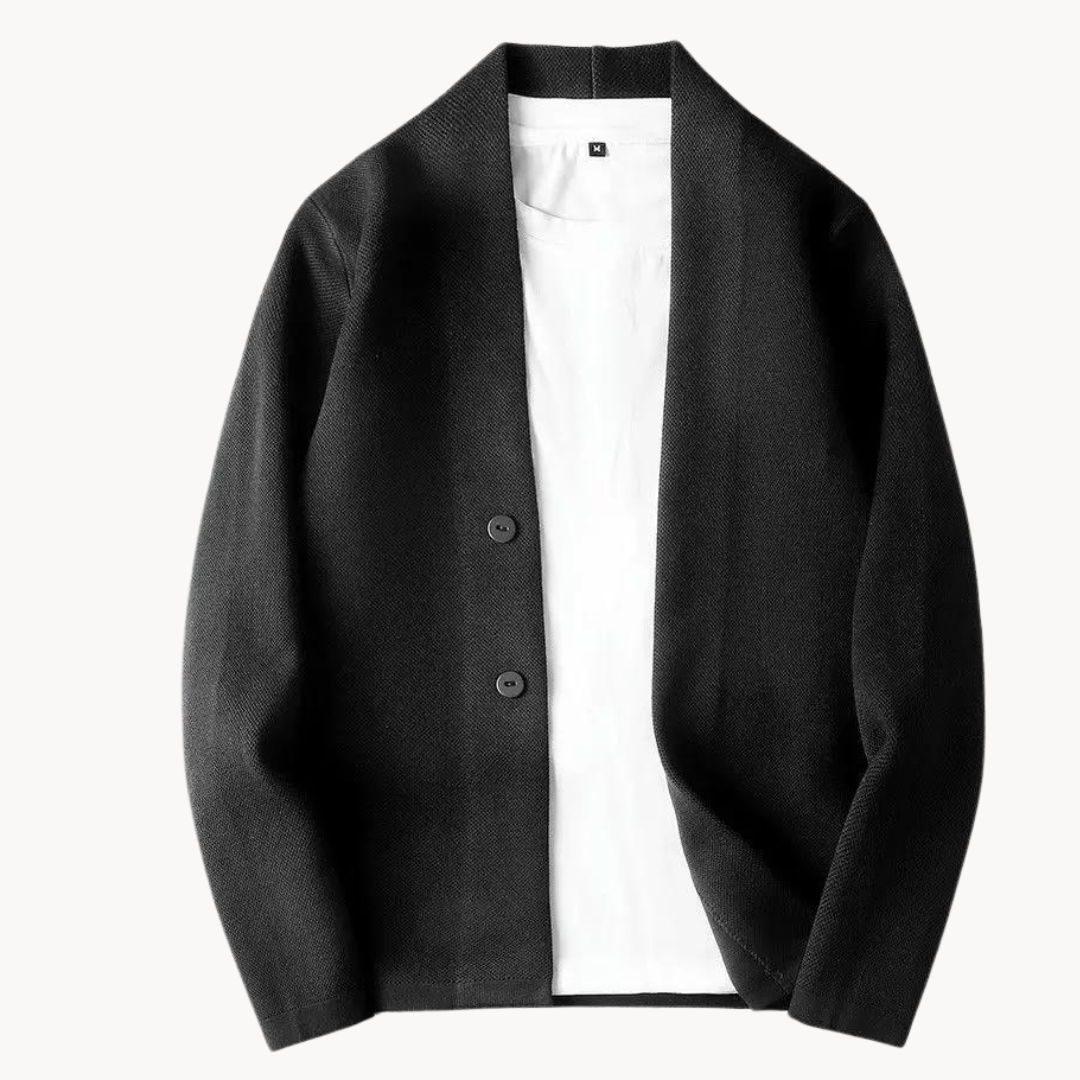 Knit Cardigan – Button Front & Soft Stretch Shape
