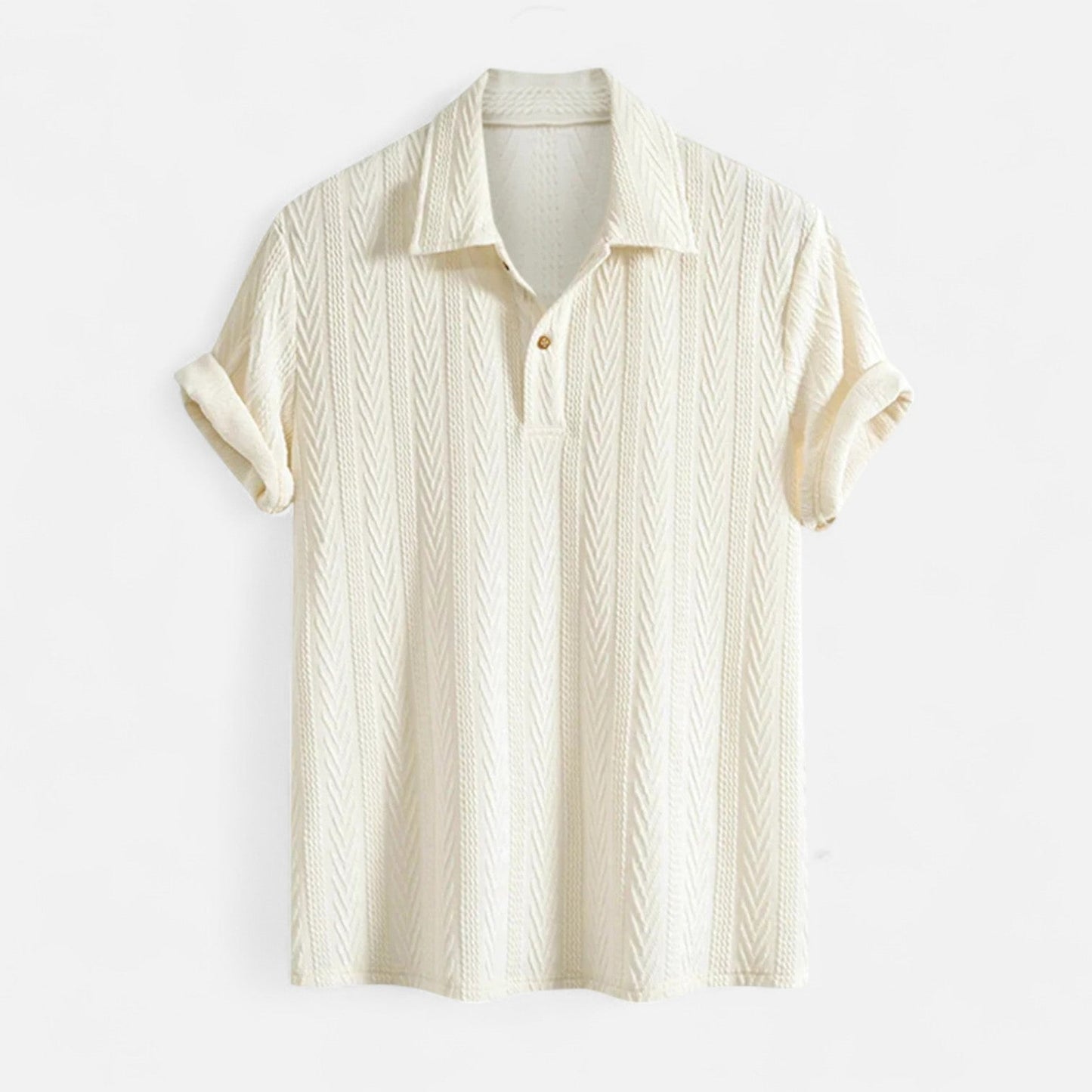 Knit Polo Shirt – Textured Front & Soft Stretch Shape