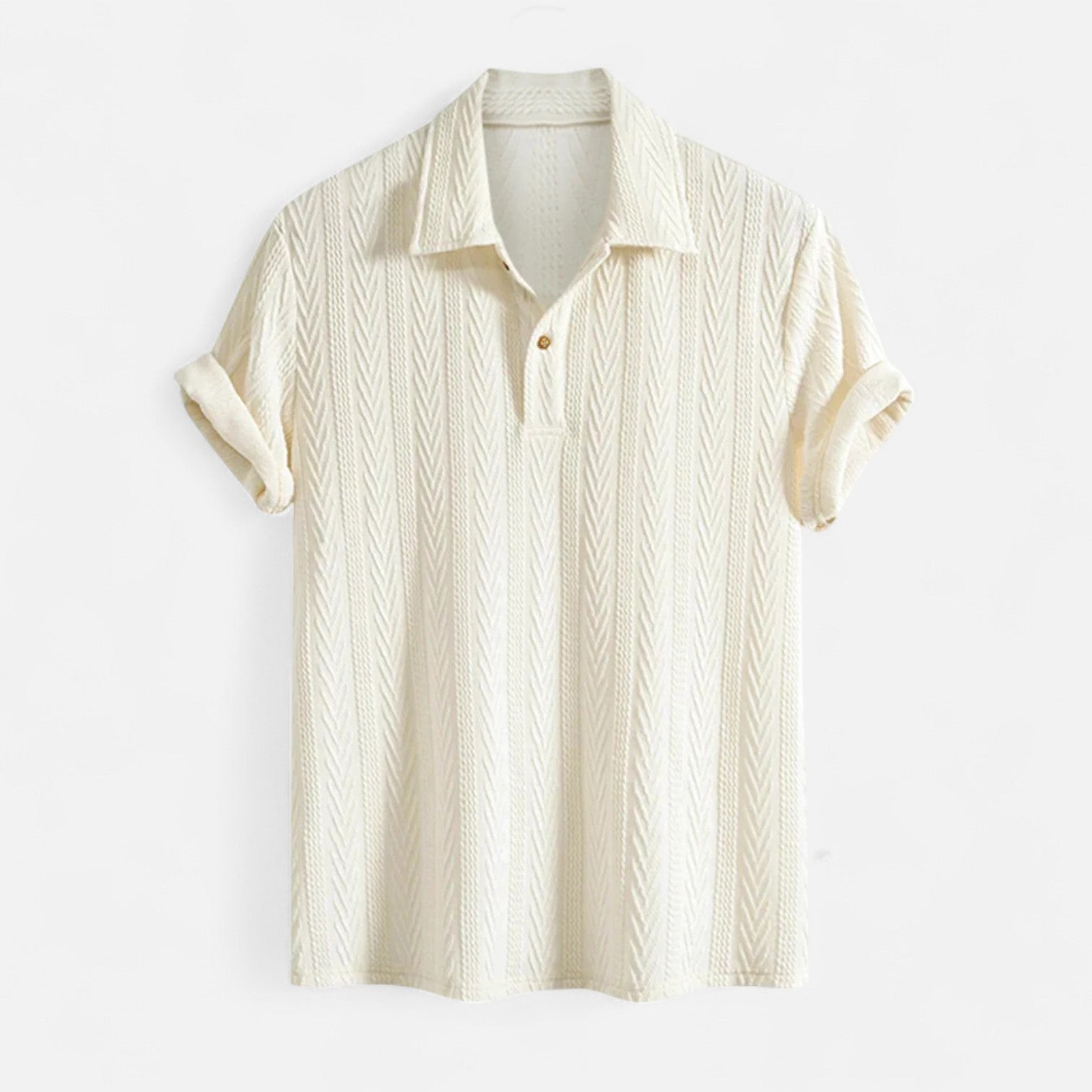 Knit Polo Shirt – Textured Front & Soft Stretch Shape