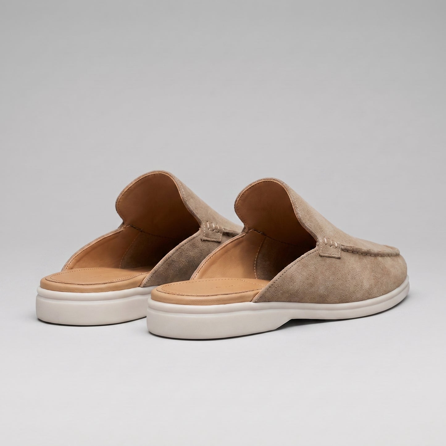Men's Loafer Mule Slip-On Shoes with Open Heel Design