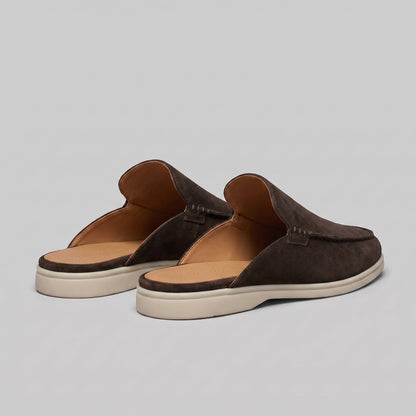 Men's Loafer Mule Slip-On Shoes with Open Heel Design