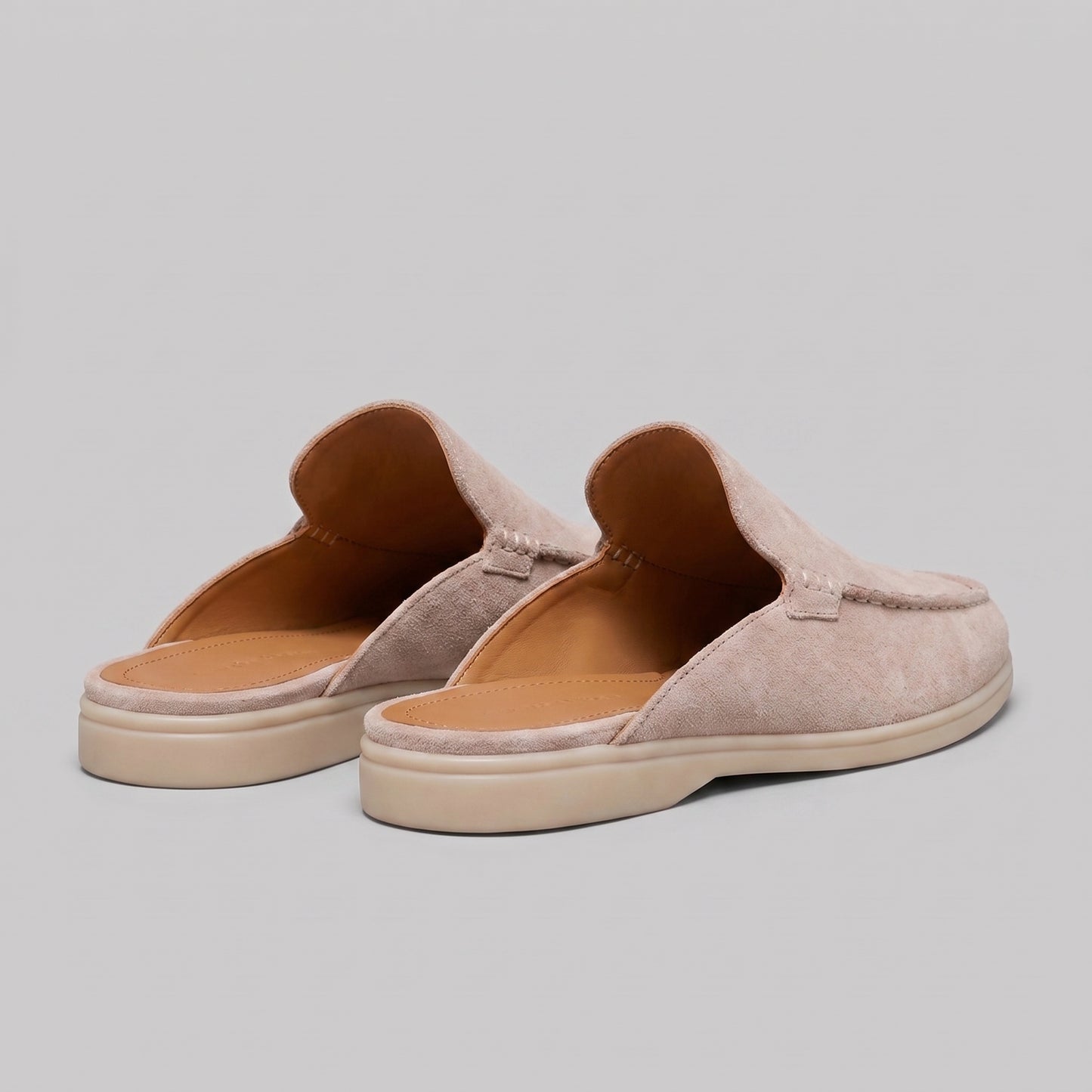 Men's Loafer Mule Slip-On Shoes with Open Heel Design