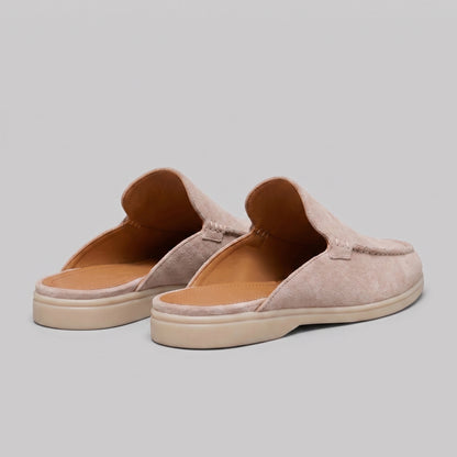 Men's Loafer Mule Slip-On Shoes with Open Heel Design