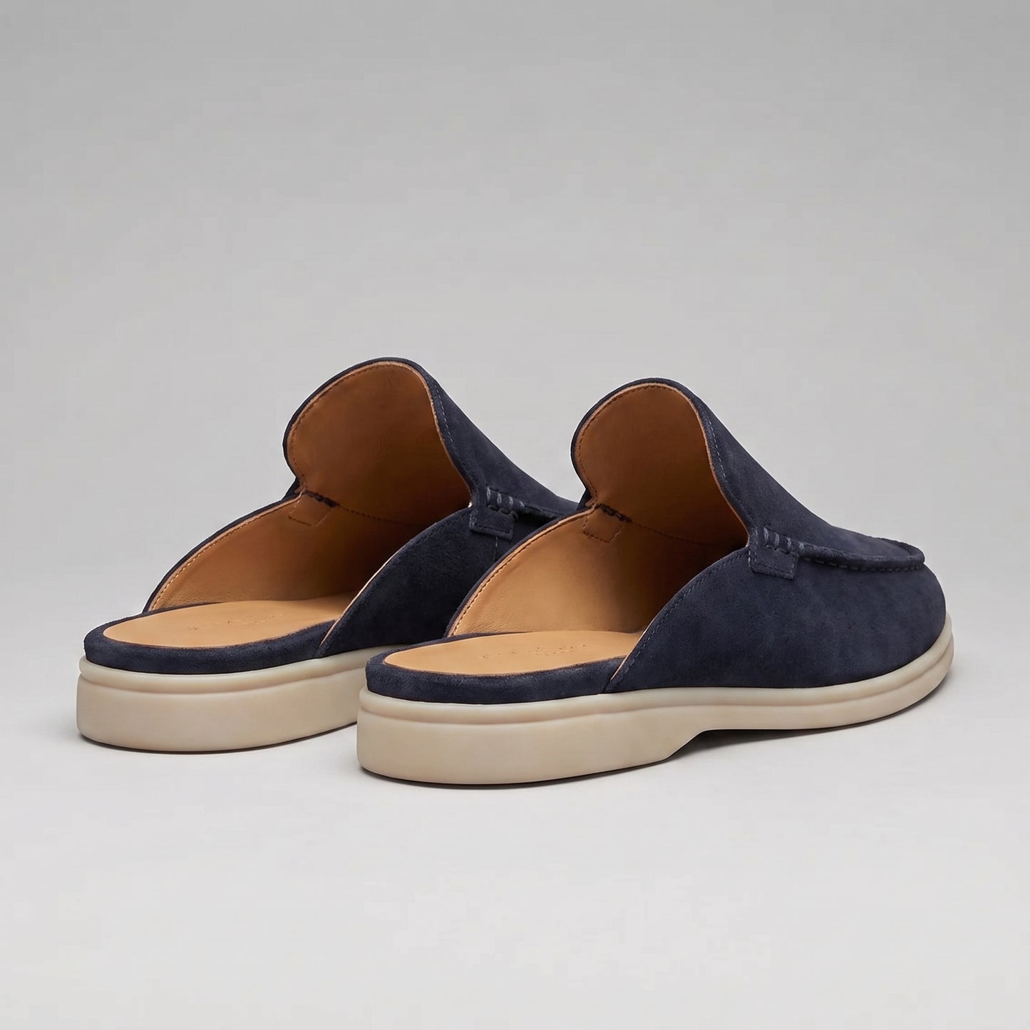 Men's Loafer Mule Slip-On Shoes with Open Heel Design