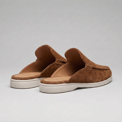 Men's Loafer Mule Slip-On Shoes with Open Heel Design