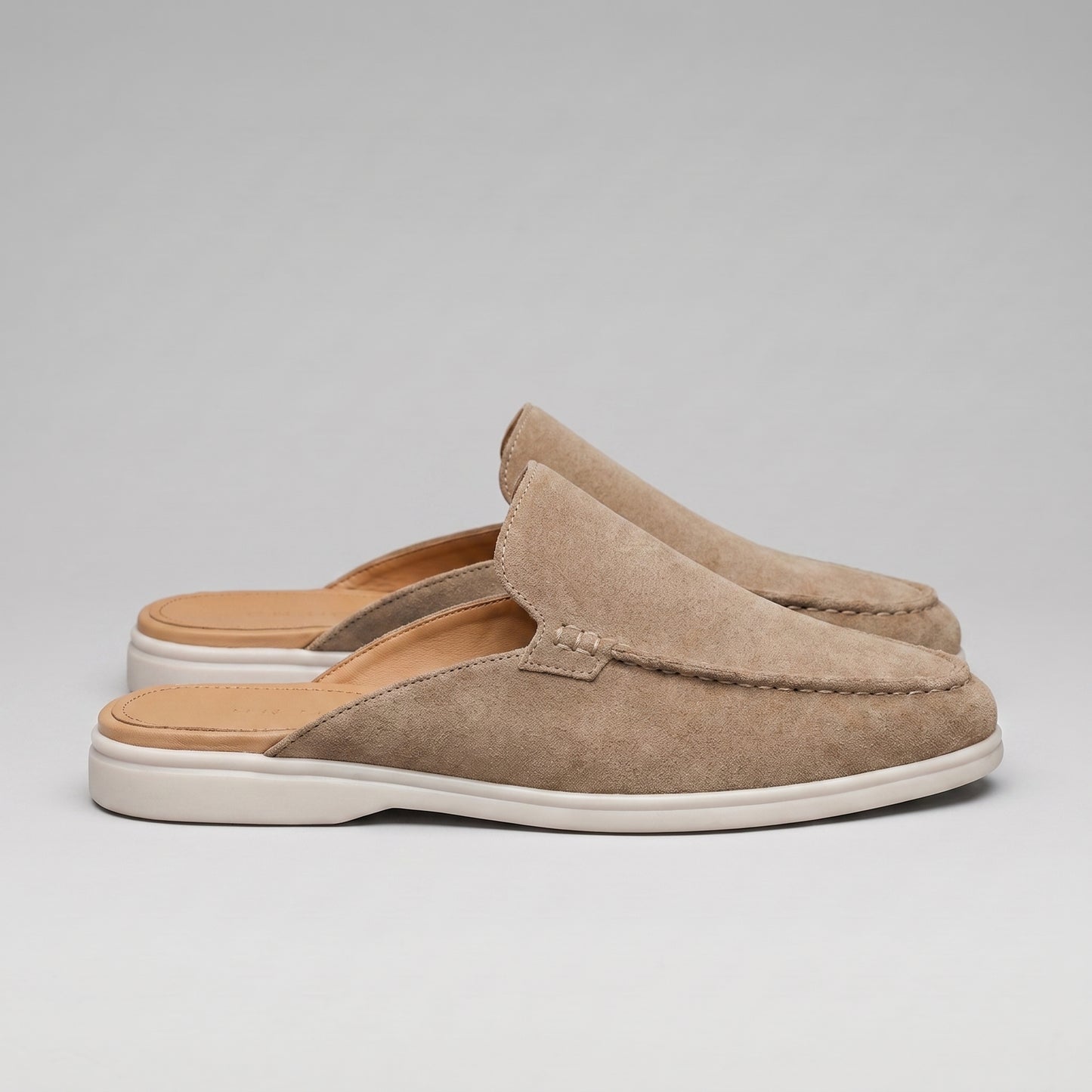 Men's Loafer Mule Slip-On Shoes with Open Heel Design