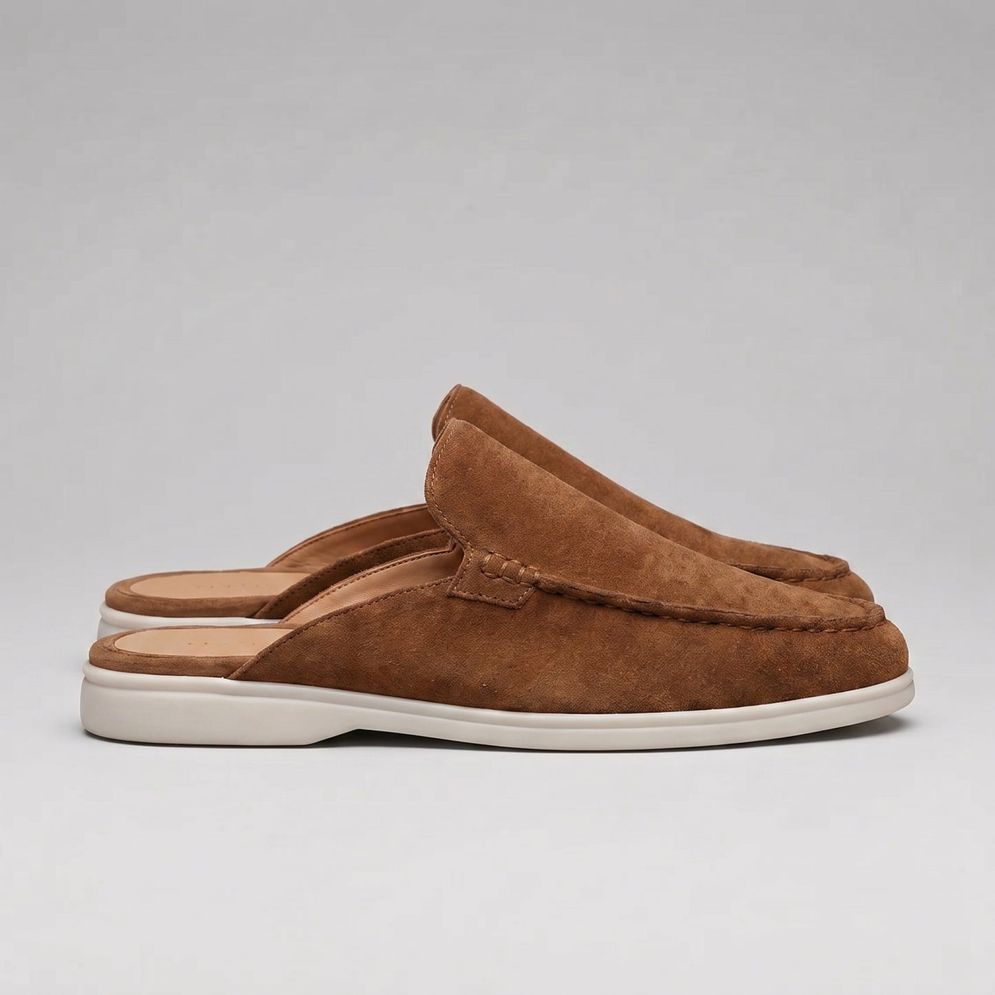 Men's Loafer Mule Slip-On Shoes with Open Heel Design
