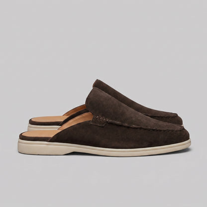 Men's Loafer Mule Slip-On Shoes with Open Heel Design