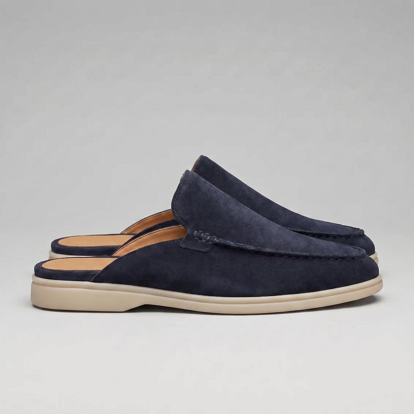 Men's Loafer Mule Slip-On Shoes with Open Heel Design