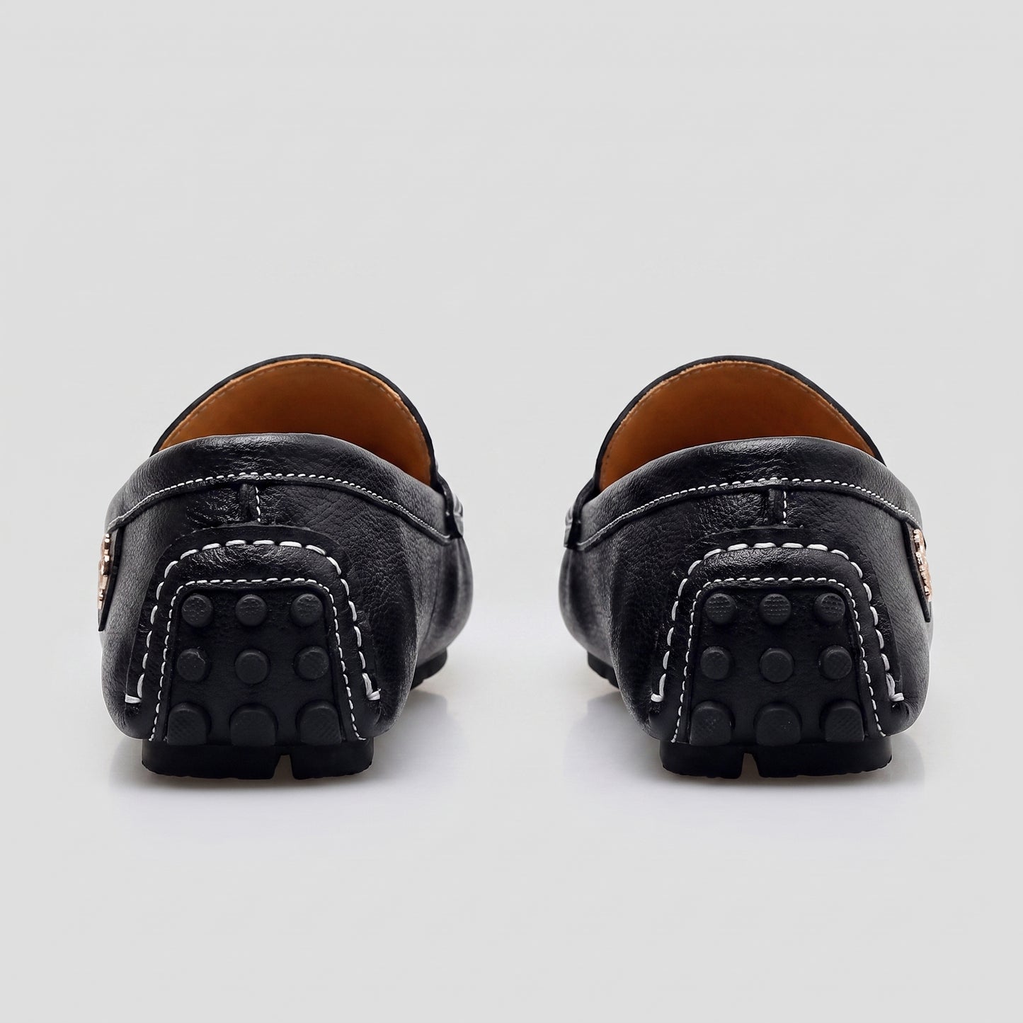 Men's Leather Moccasin Loafers - Casual Slip-On Shoes