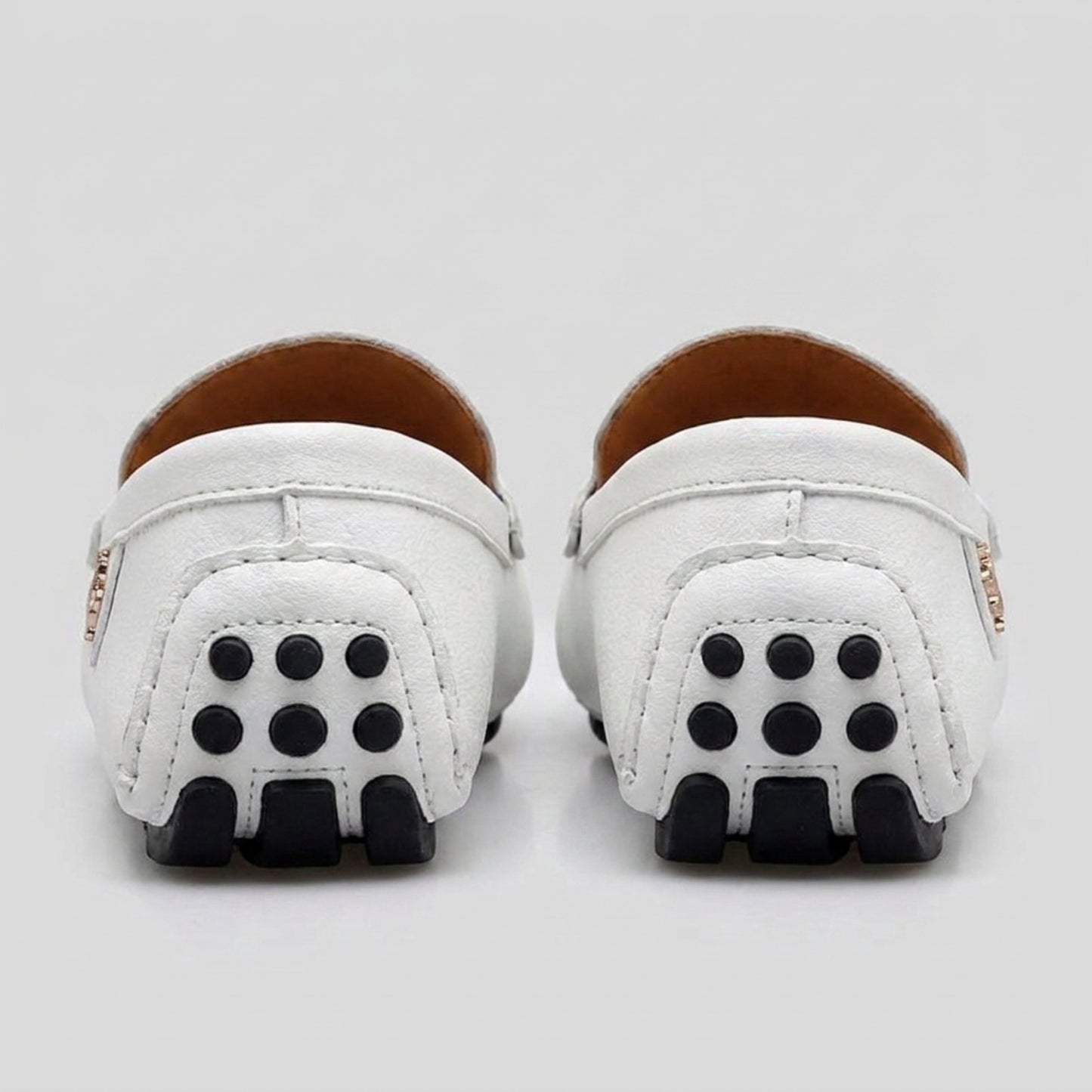 Men's Leather Moccasin Loafers - Casual Slip-On Shoes