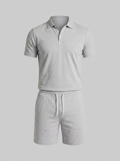 Men's Lightweight Summer Sports Polo and Shorts Set