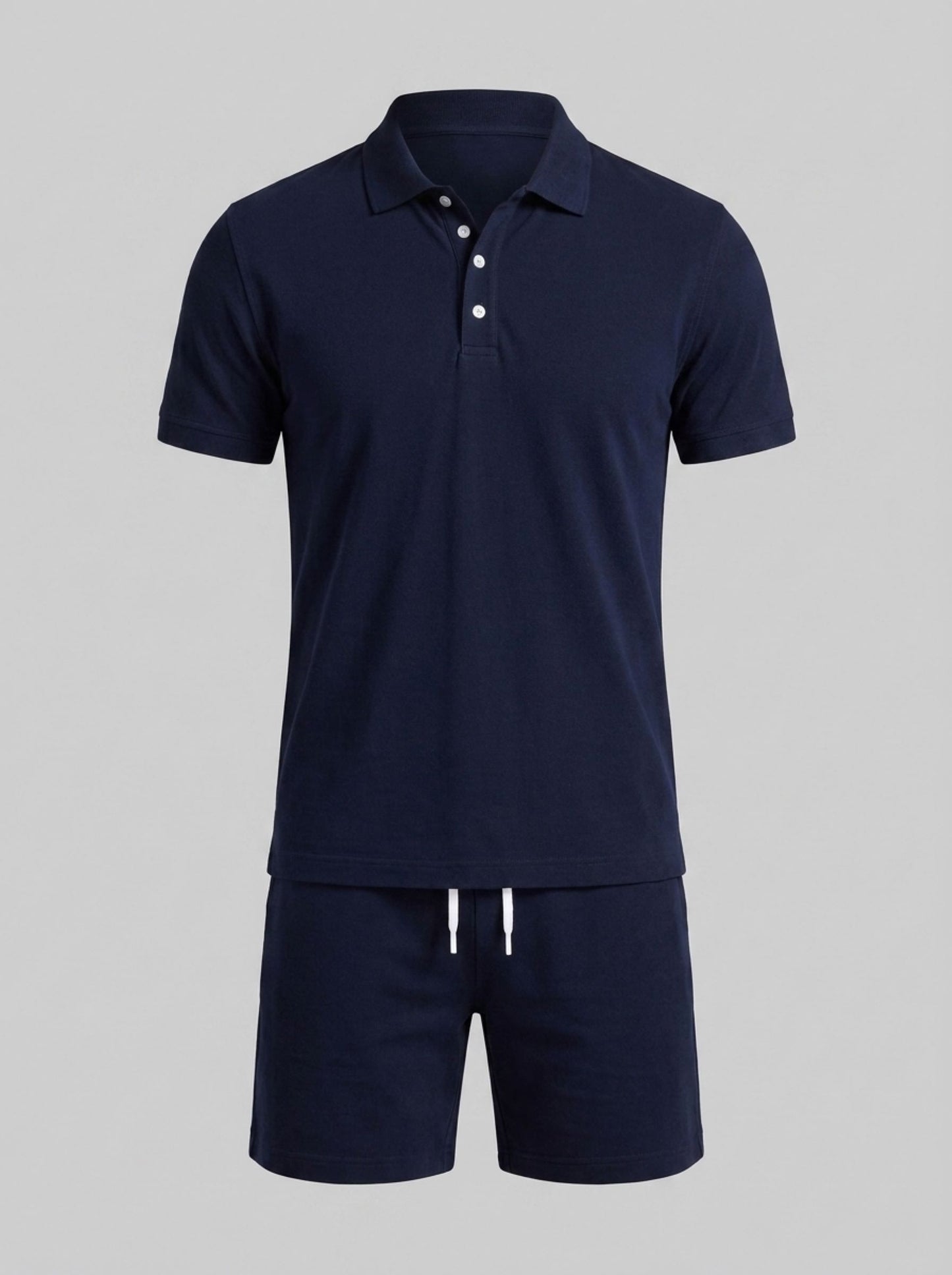 Men's Lightweight Summer Sports Polo and Shorts Set