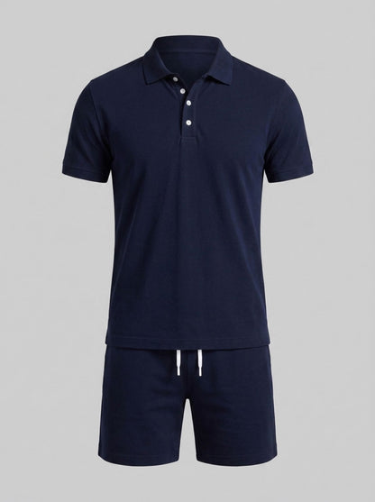 Men's Lightweight Summer Sports Polo and Shorts Set