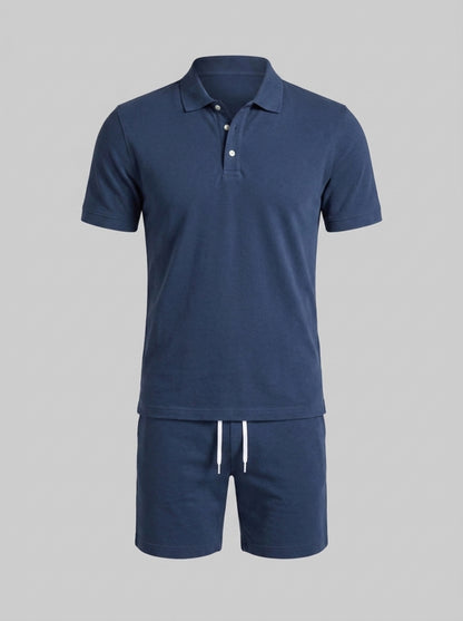 Men's Lightweight Summer Sports Polo and Shorts Set