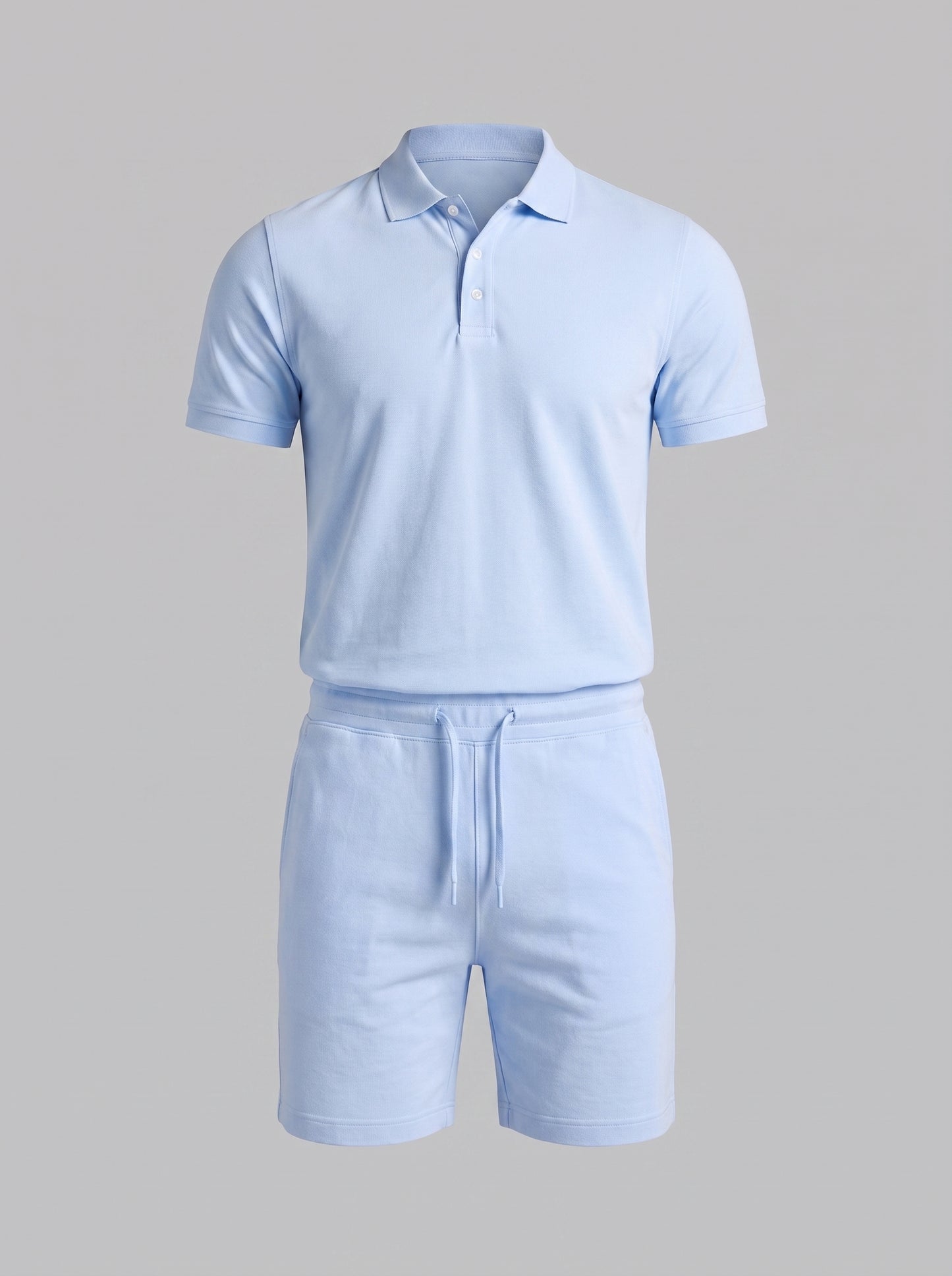 Men's Lightweight Summer Sports Polo and Shorts Set