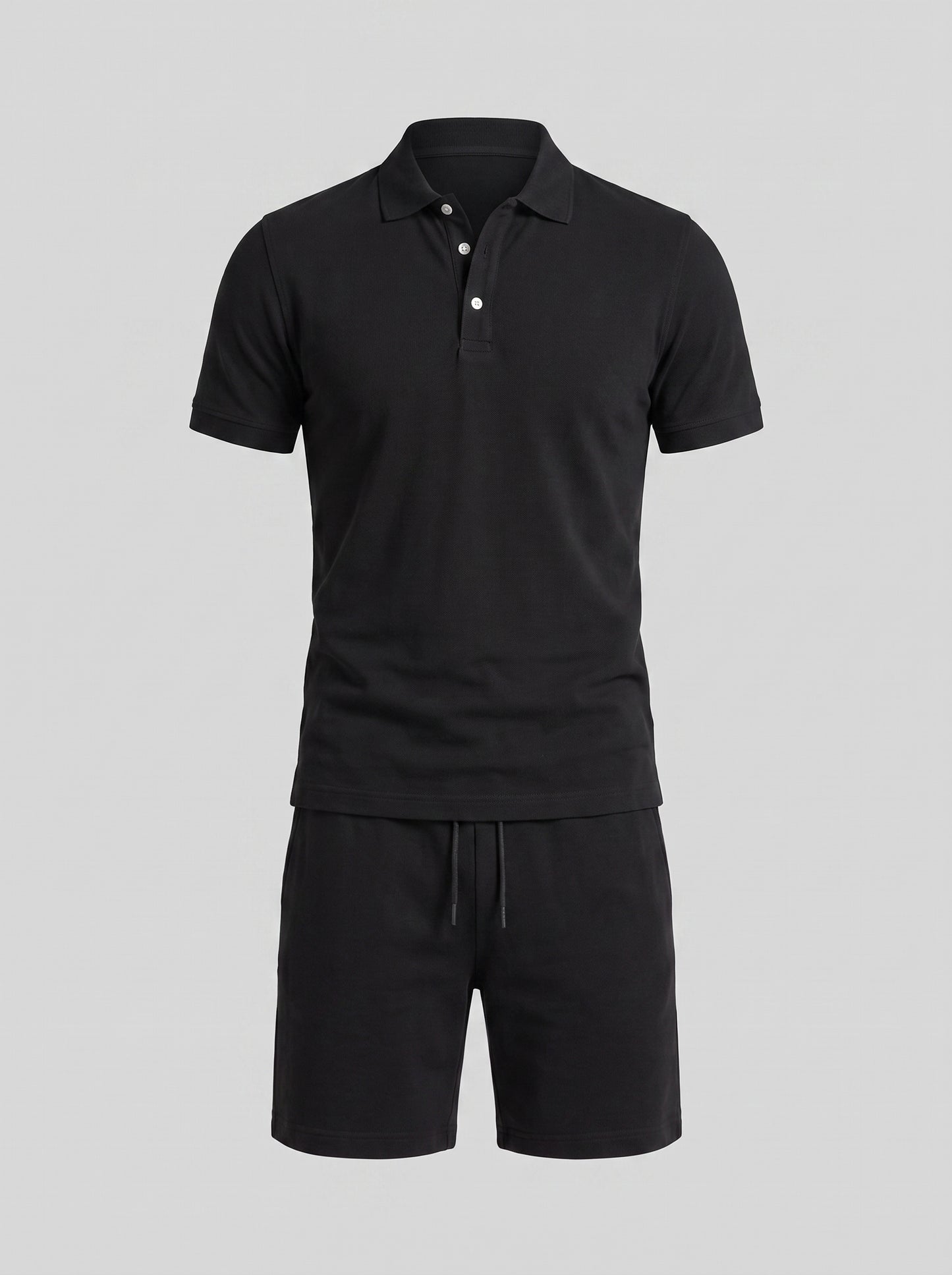 Men's Lightweight Summer Sports Polo and Shorts Set