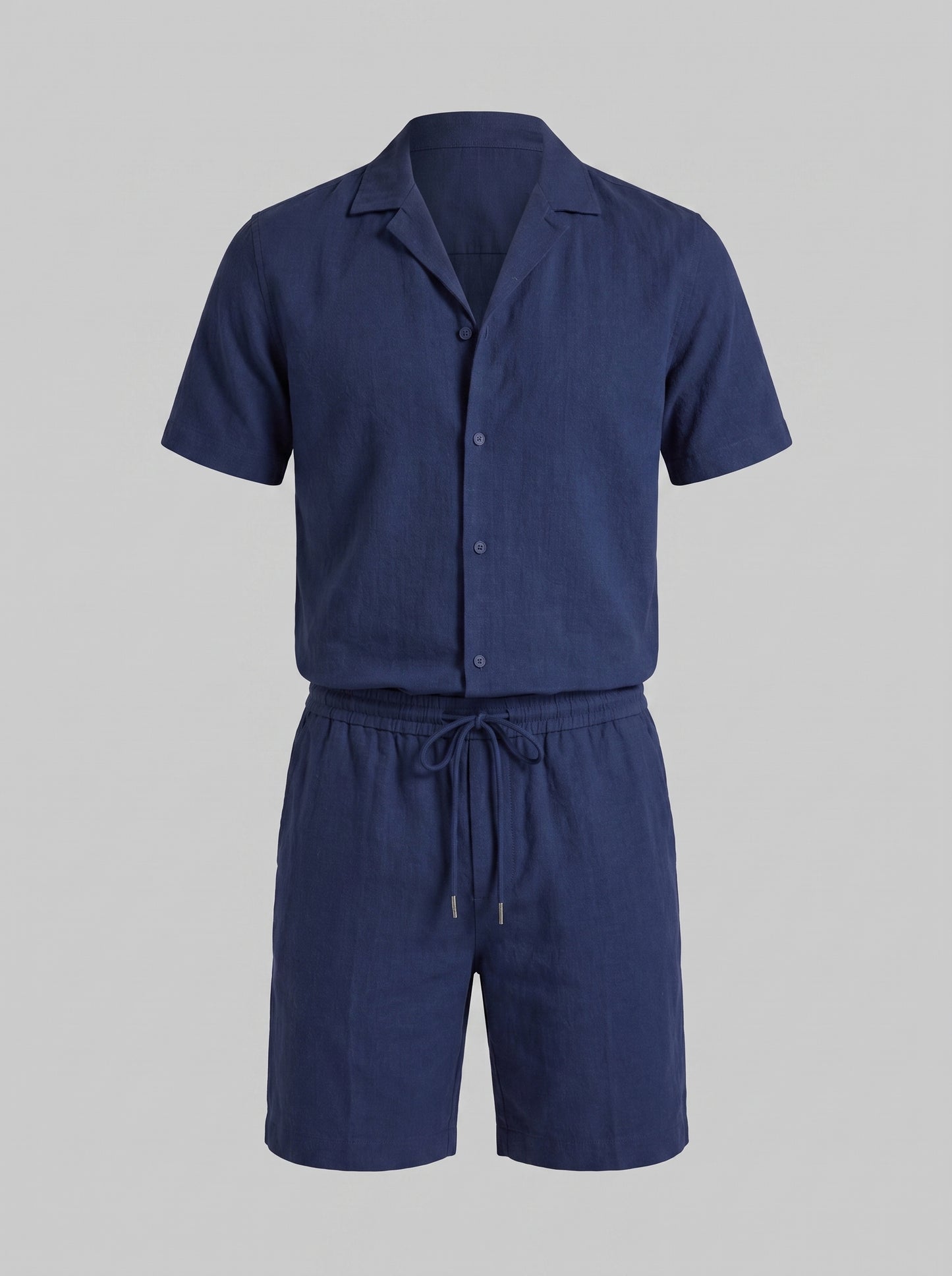 Men's Linen Shirt and Shorts Set