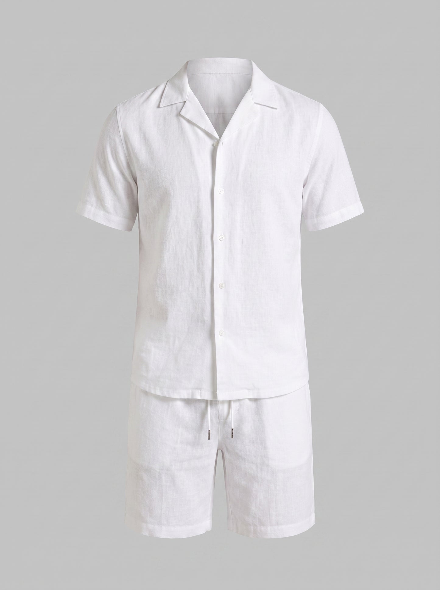 Men's Linen Shirt and Shorts Set