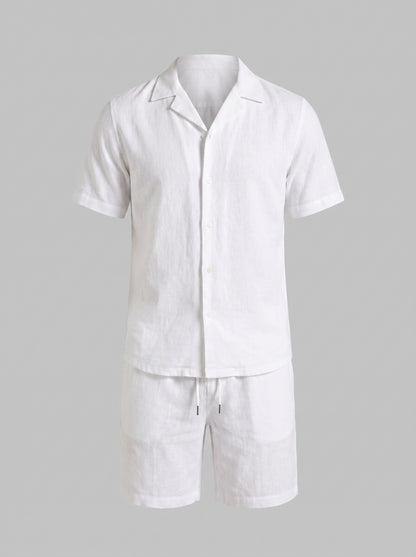Men's Linen Shirt and Shorts Set