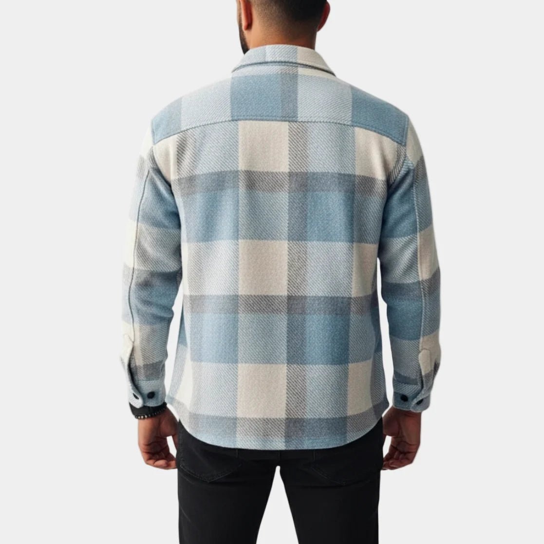 Men's Checked Overshirt Regular Fit for Casual Wear