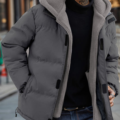 Men's Fleece Jacket with Hood and Pockets 10