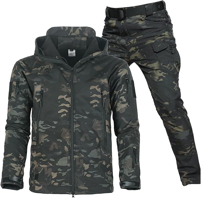 Men's Hiking Trousers and Water-Repellent Jacket Set