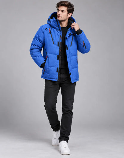 Men's Hooded Puffer Jacket Water-Repellent