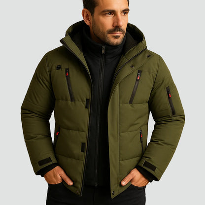 Men's Hooded Puffer Jacket Water-Repellent