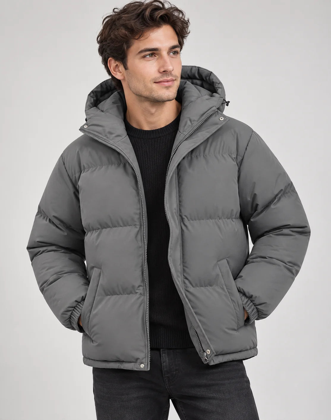 Men's Hooded Puffer Winter Jacket