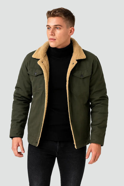 Men's Insulated Winter Jacket with Chest Pockets