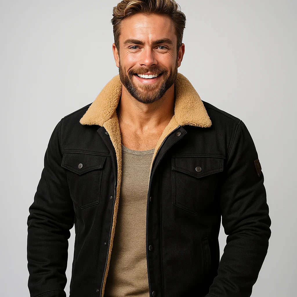 Men's Insulated Winter Jacket with Chest Pockets