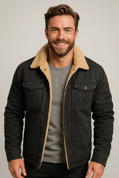 Men's Insulated Winter Jacket with Chest Pockets