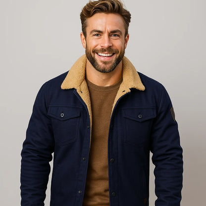 Men's Insulated Winter Jacket with Chest Pockets