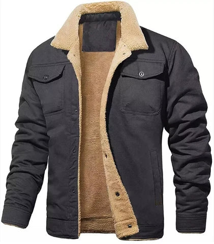 Men's Insulated Winter Jacket with Chest Pockets