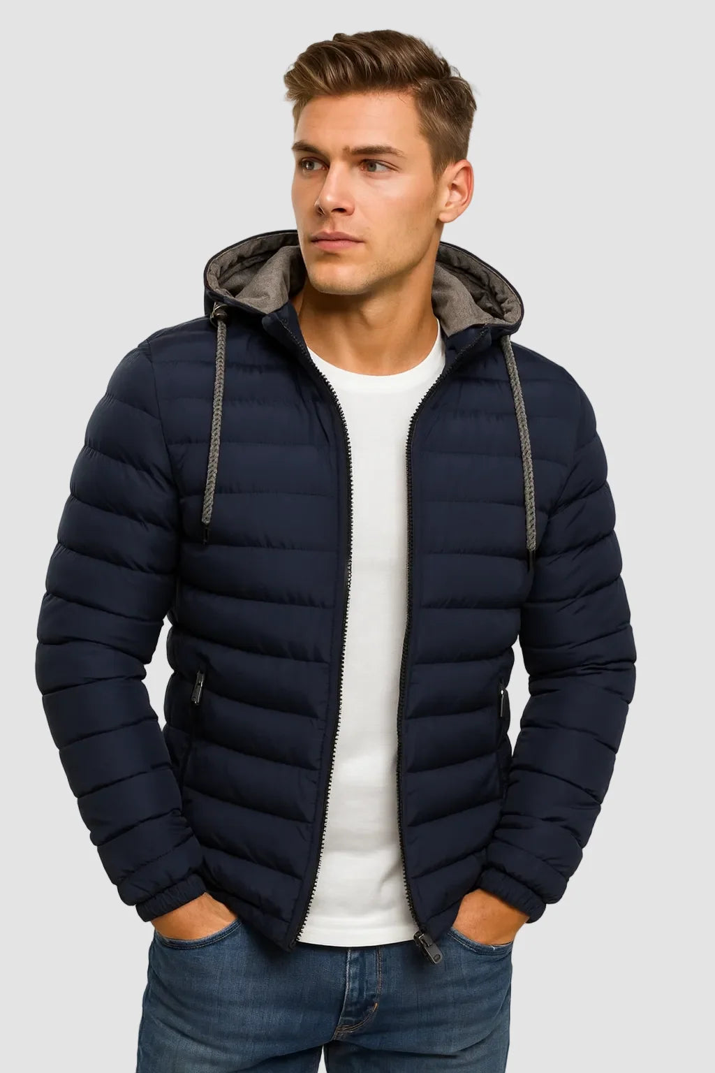 Men's Lightweight Hooded Puffer Jacket