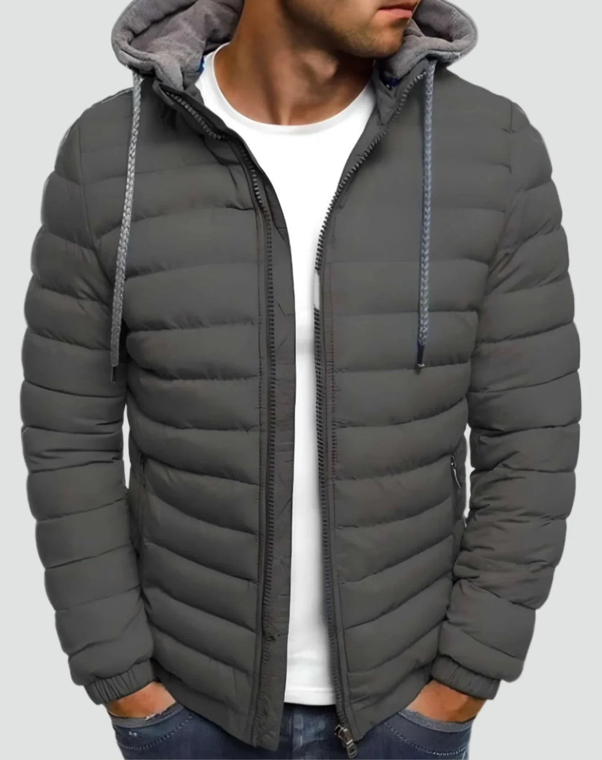 Men's Lightweight Hooded Puffer Jacket