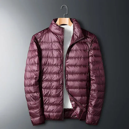 Men's Lightweight Puffer Jacket with Compact Storage