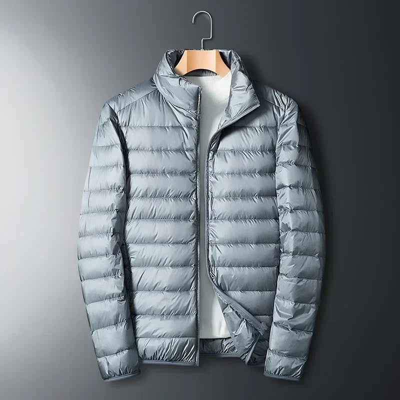 Men's Lightweight Puffer Jacket with Compact Storage