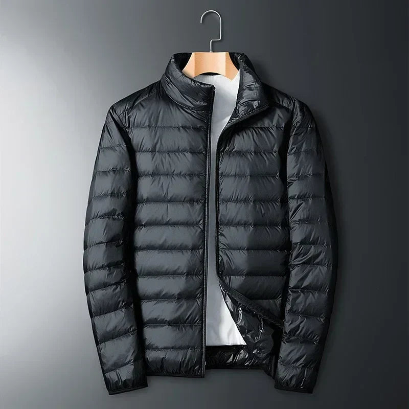 Men's Lightweight Puffer Jacket with Compact Storage