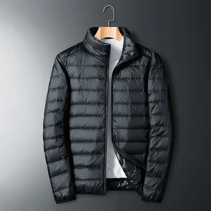 Men's Lightweight Puffer Jacket with Compact Storage