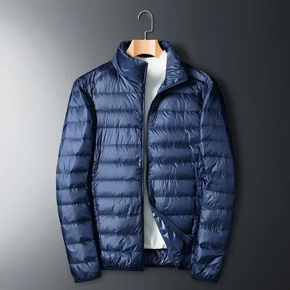 Men's Lightweight Puffer Jacket with Compact Storage