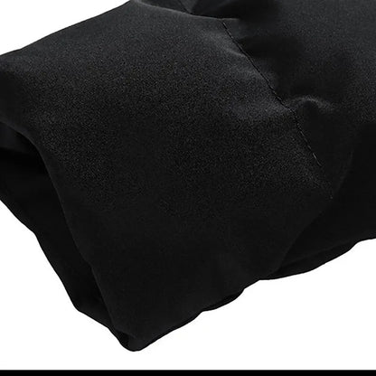 Men's Puffer Jacket with Hood and Side Pockets for Winter
