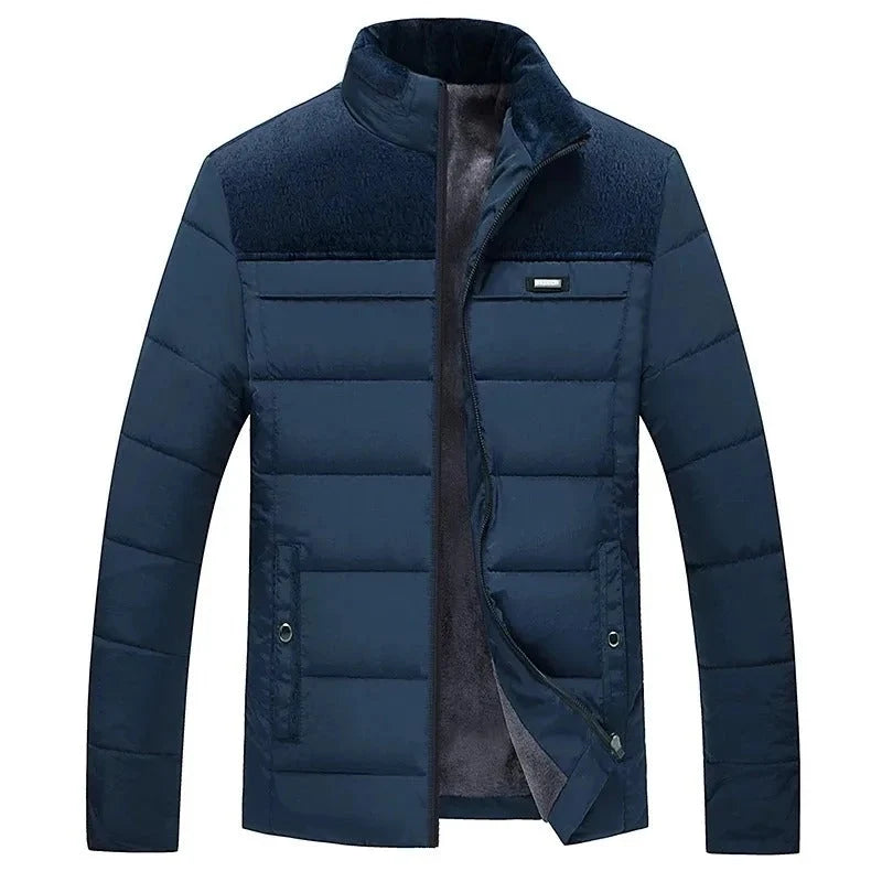 Men's Quilted Fleece Lined Winter Jacket