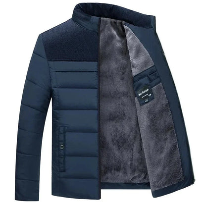 Men's Quilted Fleece Lined Winter Jacket